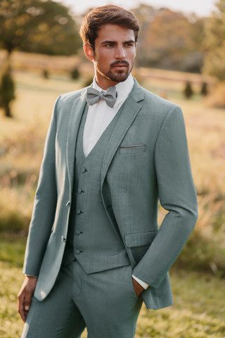 Allure Men Brunswick coat in Sea Glass Green